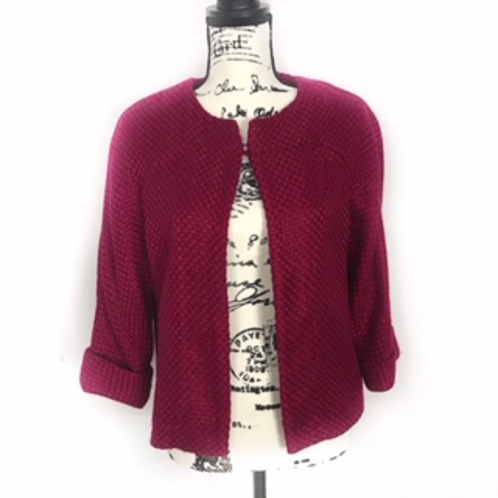Chico's Pinkish Purple Knit Blazer